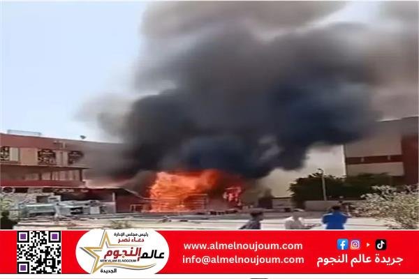إصابة 7 أشخاص في حريق ضخم بمول تجاري بمنطقة دهشور بحدائق أكتوبر