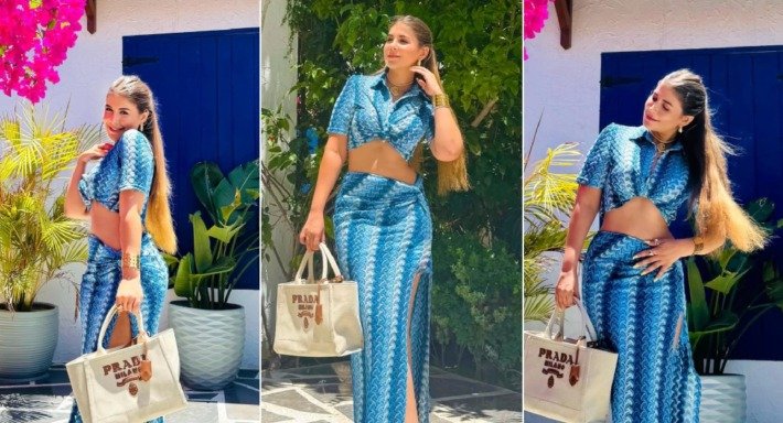 ملك قورة تتألق بأحدث إطلالة لها وسط عبير الأزهار في جلسة تصوير صيفية مبهجة