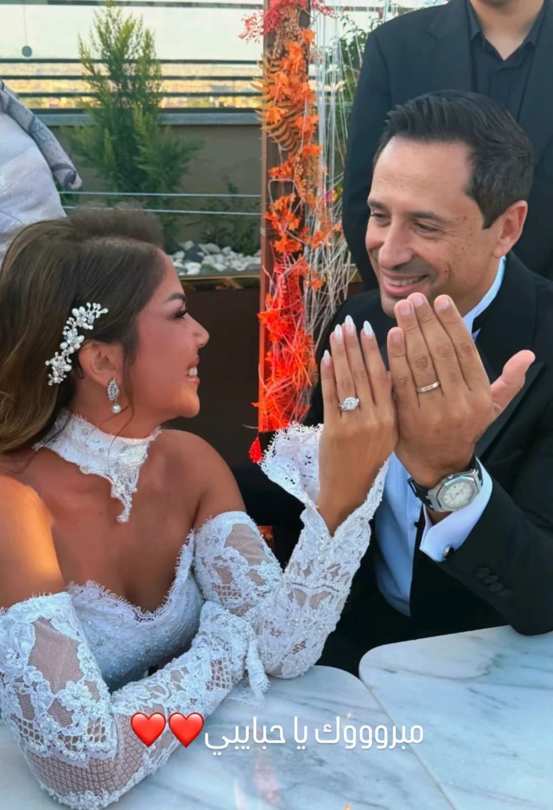 أحمد سالم يحتفل بعقد قرانه على رشا بدوي
