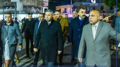 محافظ الإسكندرية يقوم بجولة ميدانية بشارع عبد السلام عارف وميدان الفسحة بمنطقة سيدي بشر