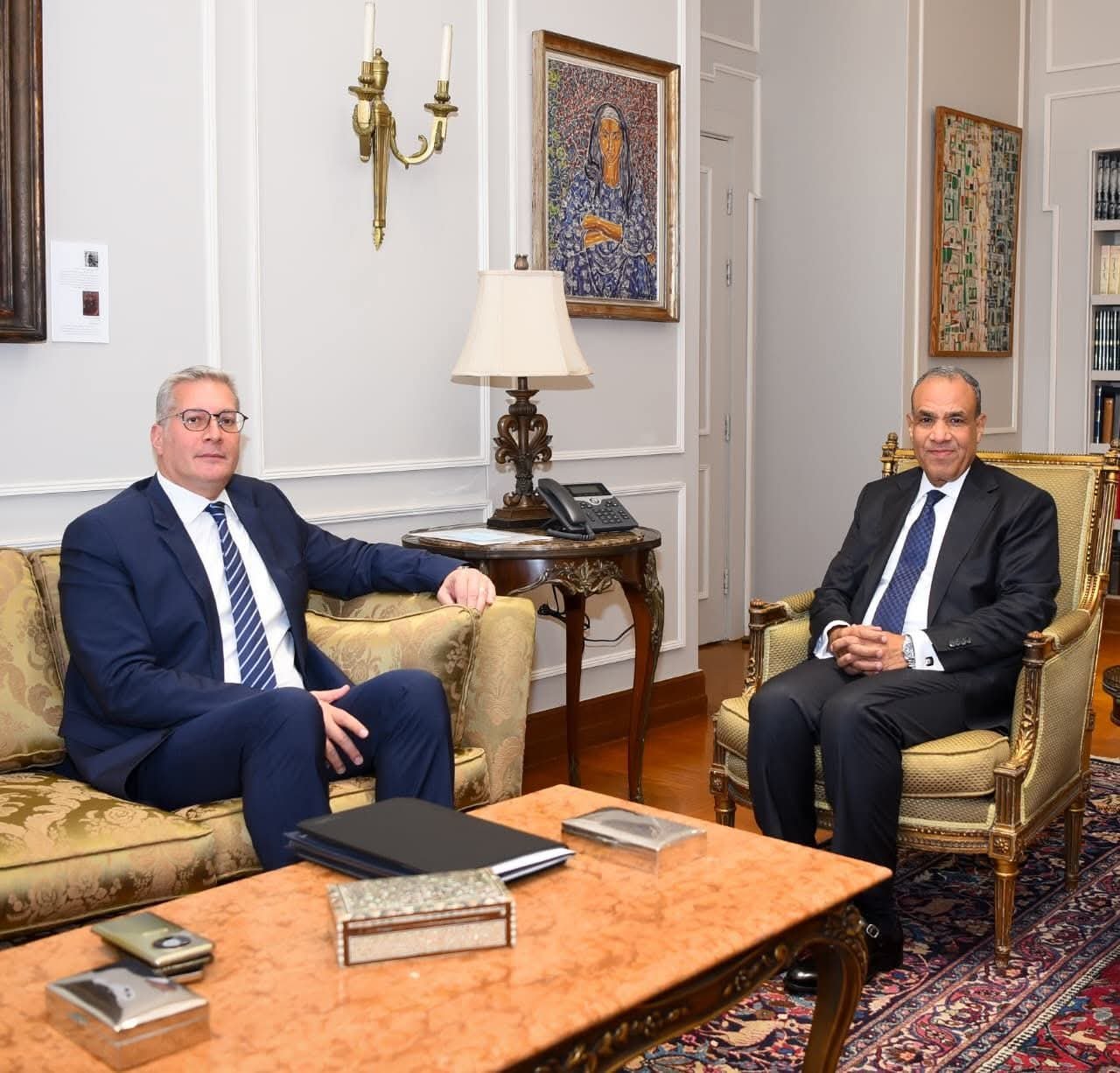 وزير الخارجية يستقبل وزير البترول والثروة المعدنية 1 وزير الخارجية يستقبل وزير البترول والثروة المعدنية