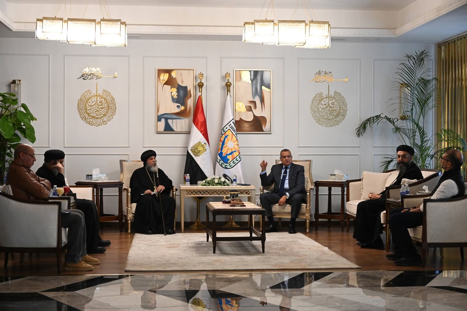 محافظ جنوب سيناء يهنئ الإخوة الأقباط بعيد الميلاد المجيد ويتبادل التهاني بالعام الميلادي الجديد 1 محافظ جنوب سيناء يهنئ الإخوة الأقباط بعيد الميلاد المجيد ويتبادل التهاني بالعام الميلادي الجديد