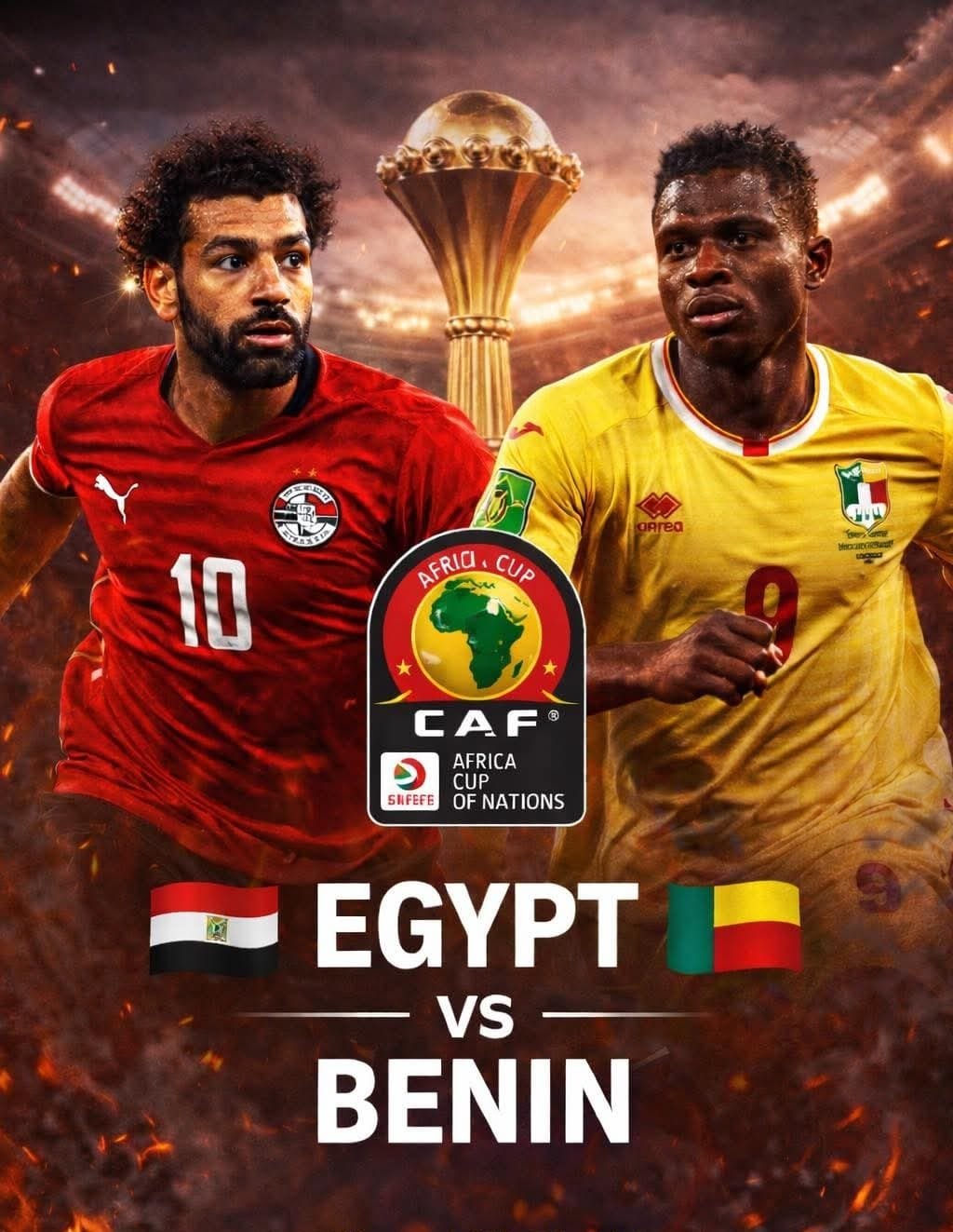 نجوم الفراعنة المصريين ..... تواجه فهود بنين