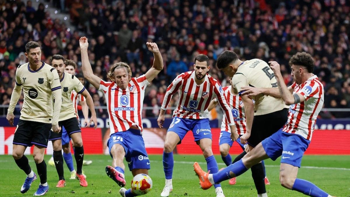 أتلتيكو مدريد يكتسح برشلونة بأربعة أهداف مقابل لا شيء في ذهاب نصف نهائي كأس ملك إسبانيا