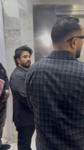 مصطفى حجاج ووليد سعد وأحمد إبراهيم في عزاء والد الشاعر خالد تاج الدين 