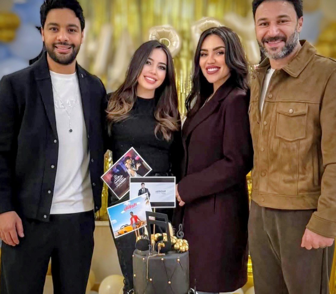 مي فاروق تحتفل بعيد ميلاد أحمد جمال مع زوجها محمد العمروسي