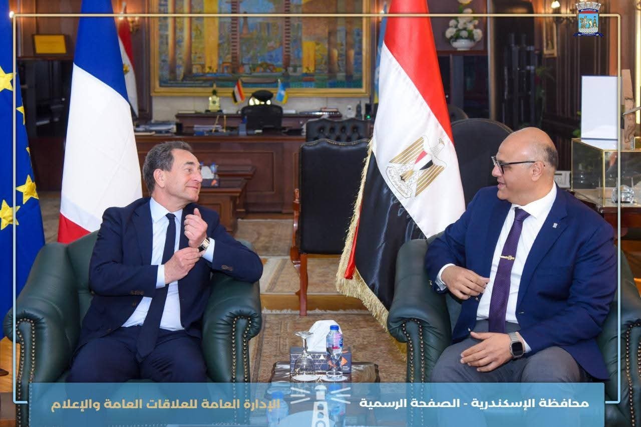 محافظ الإسكندرية يستقبل السفير الفرنسي والقنصل العام لتعزيز التعاون والاستثمار في النقل والتعليم والسياحة 