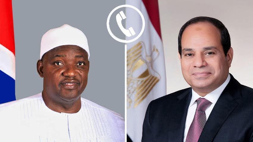الرئيس السيسي يتلقي اتصالًا هاتفيًا من الرئيس آداما بارو رئيس جمهورية جامبيا