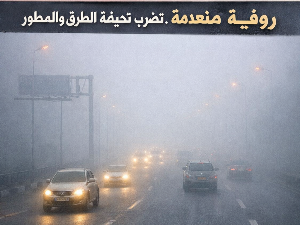 شبورة كثيفة تُغلف الأجواء صباح اليوم وتُحذر من انخفاض الرؤية على الطرق
