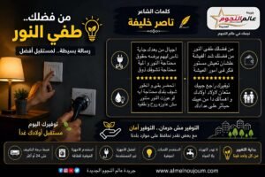 “طفّي النور”.. كلمات ناصر خليفة تدعو لترشيد الكهرباء بأسلوب مؤثر
