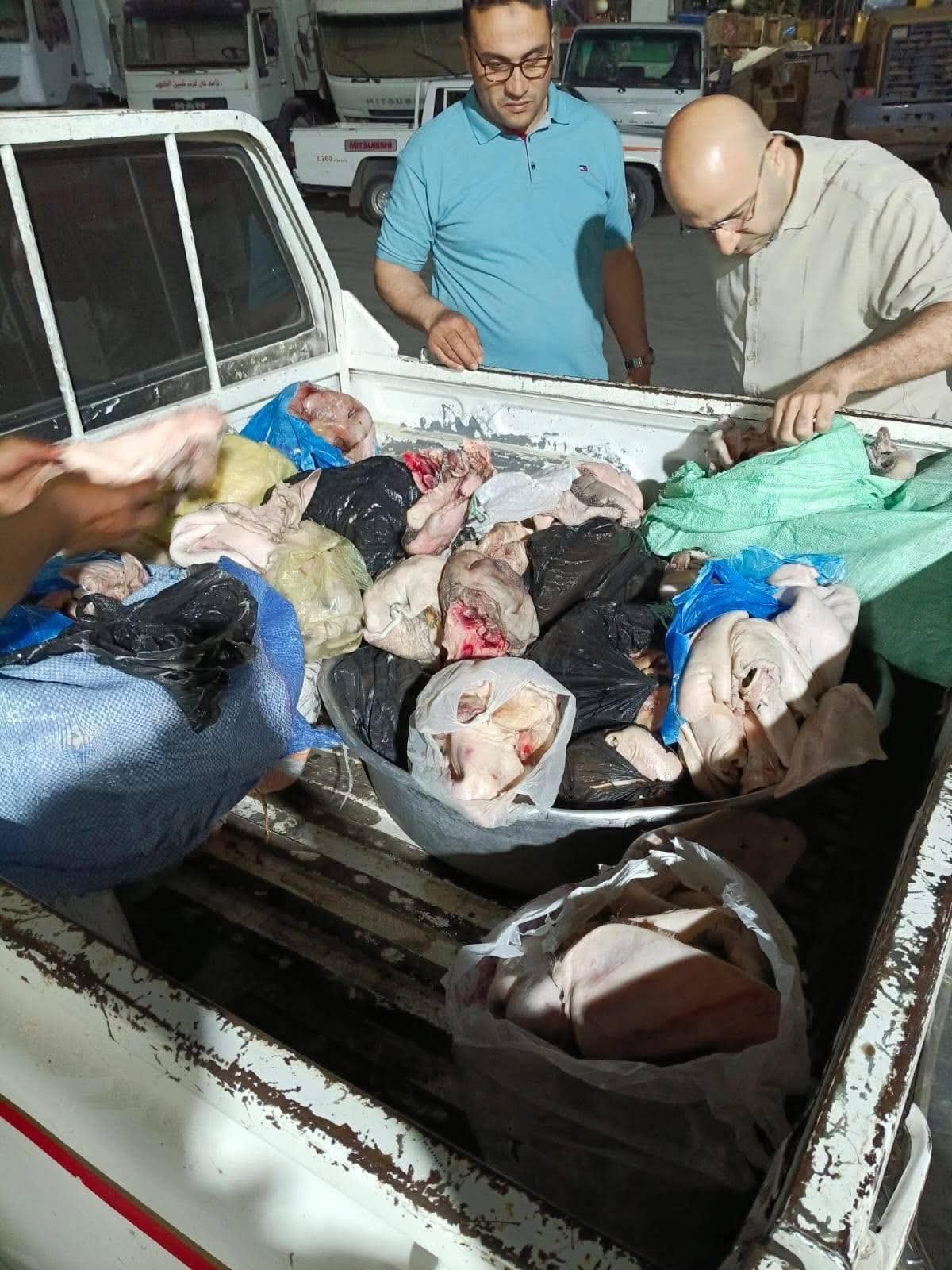ضبط أكثر من نصف طن لحوم فاسدة بالمنوفية وتحرير مخالفات ضد مخابز بلدية بالشهداء