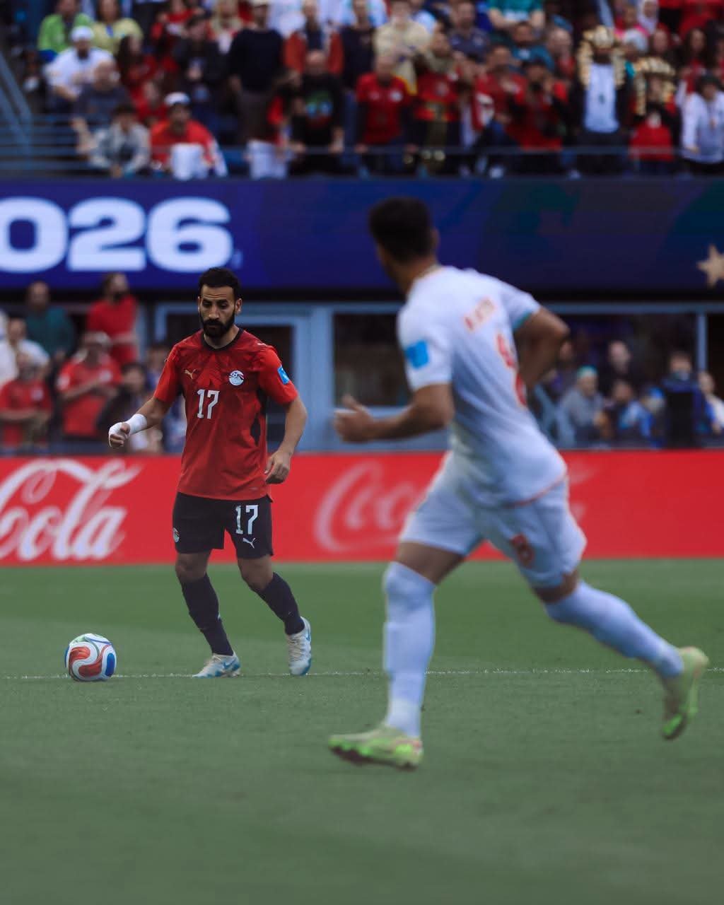 الشوط الأول مصر وإيران.. الفراعنة يتعادلون 1-1 بعد هدف مبكر لمحمود صابر في كأس العالم 2026