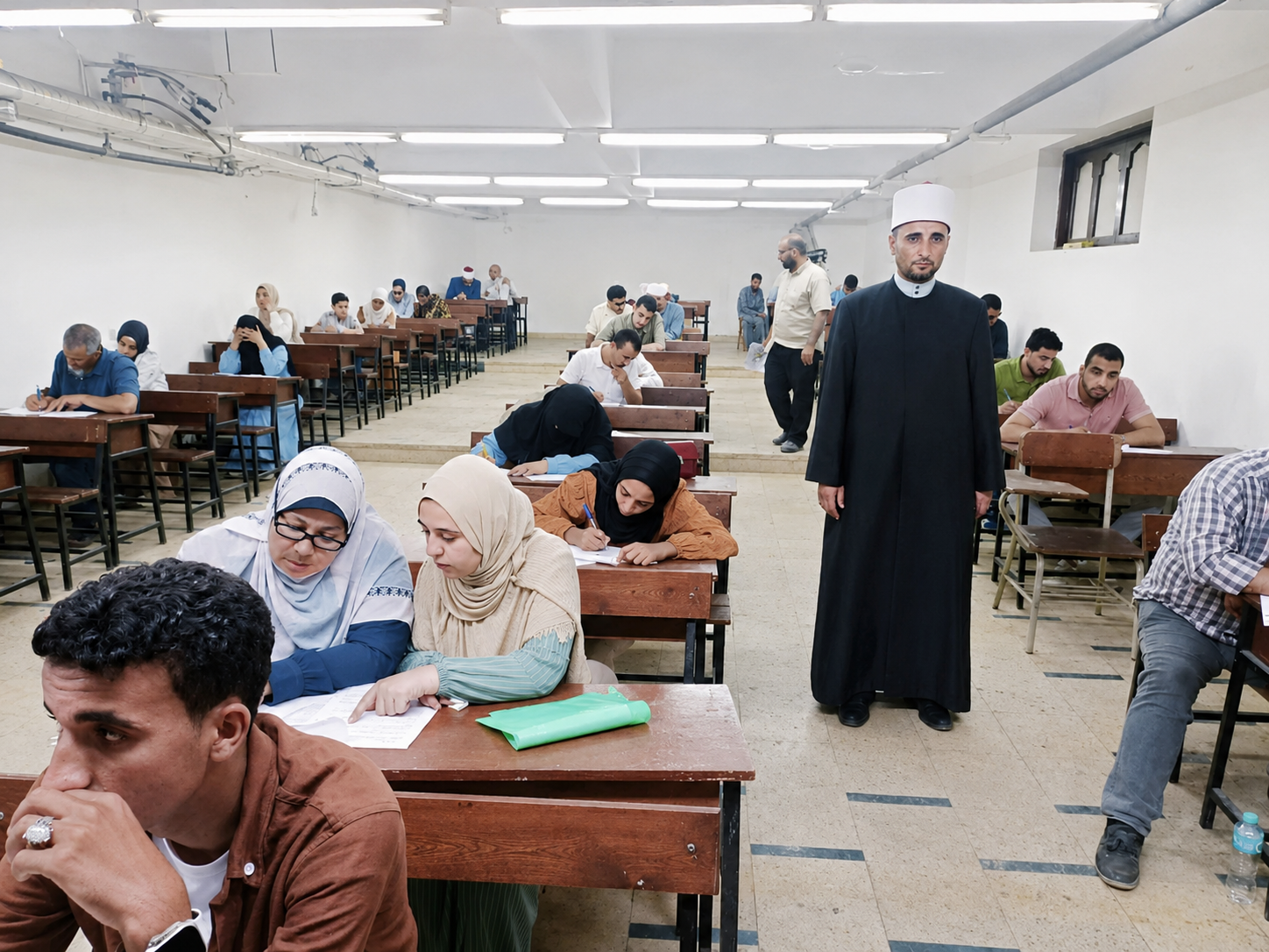 استمرار الاختبارات التحريرية المركزية للمسابقة العالمية الثالثة والثلاثين للقرآن الكريم بمسجد النور بالعباسية
