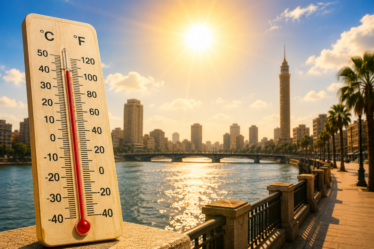 حالة الطقس غدًا.. ارتفاع الحرارة والرطوبة وتحذيرات من الأتربة ببعض المناطق