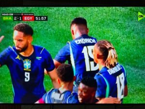 الهدف الثاني يشعل مباراة مصر والبرازيل.. السامبا تستعيد التقدم في الشوط الثاني 4 الهدف الثاني يشعل مباراة مصر والبرازيل.. السامبا تستعيد التقدم في الشوط الثاني
