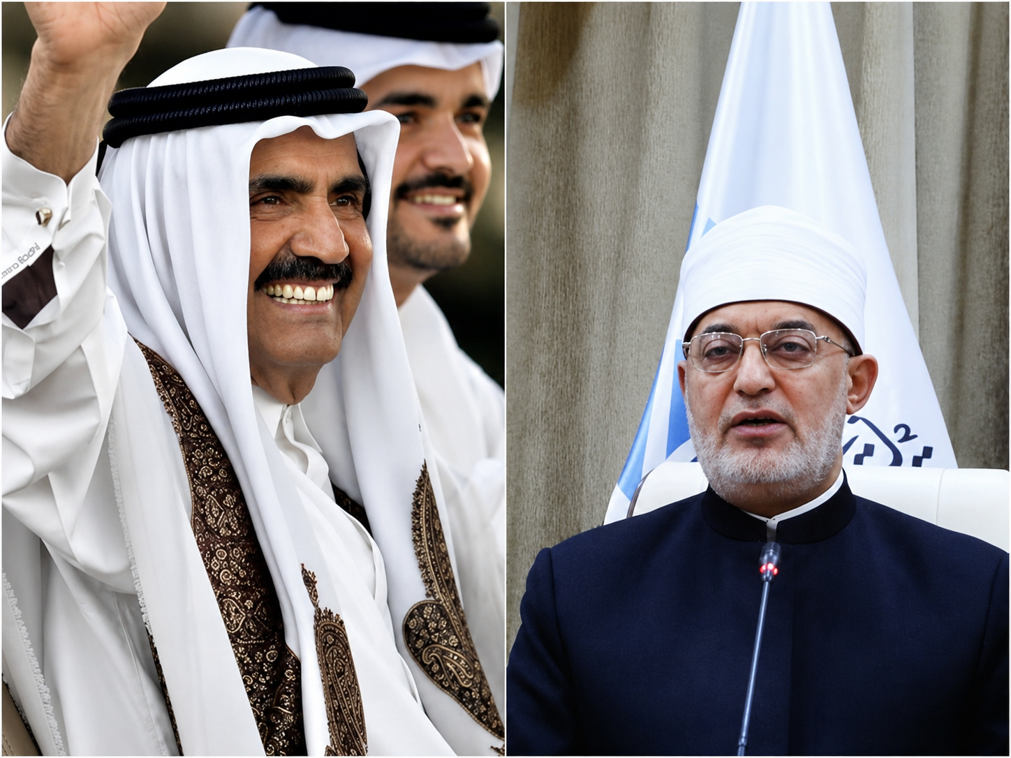 مفتي الجمهورية يعزي أمير دولة قطر في وفاة الأمير الوالد الشيخ حمد بن خليفة آل ثاني
