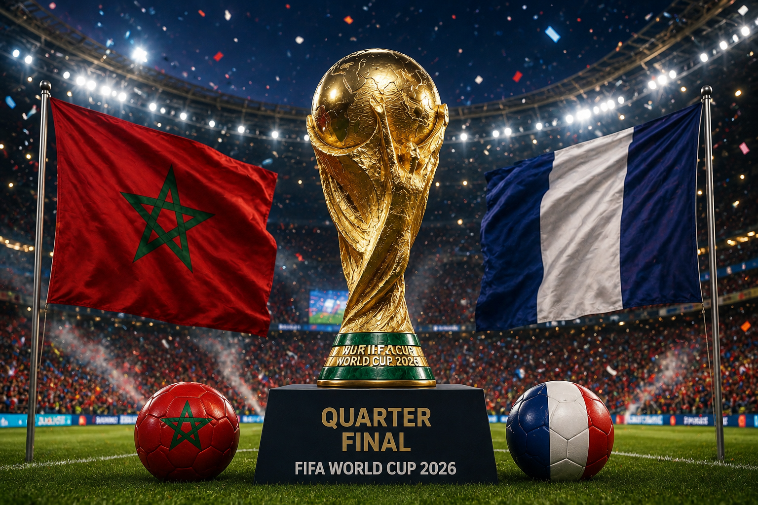 كأس العالم 2026.. المغرب وفرنسا يفتتحان اليوم منافسات ربع النهائي في مواجهة الحسم