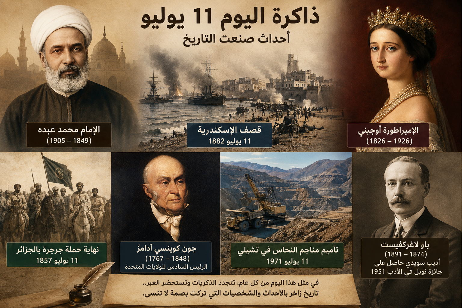 ذاكرة اليوم 11 يوليو.. أحداث صنعت التاريخ وغيرت مسار العالم