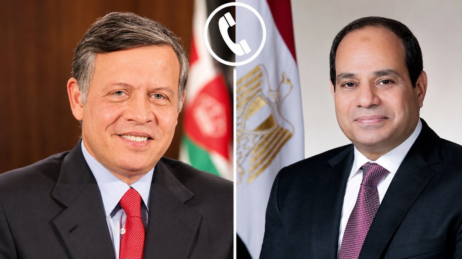 اتصال الرئيس السيسي والملك عبد الله الثاني يؤكد دعم مصر الكامل للأردن ورفض الاعتداءات الإيرانية والتصعيد في الضفة الغربية