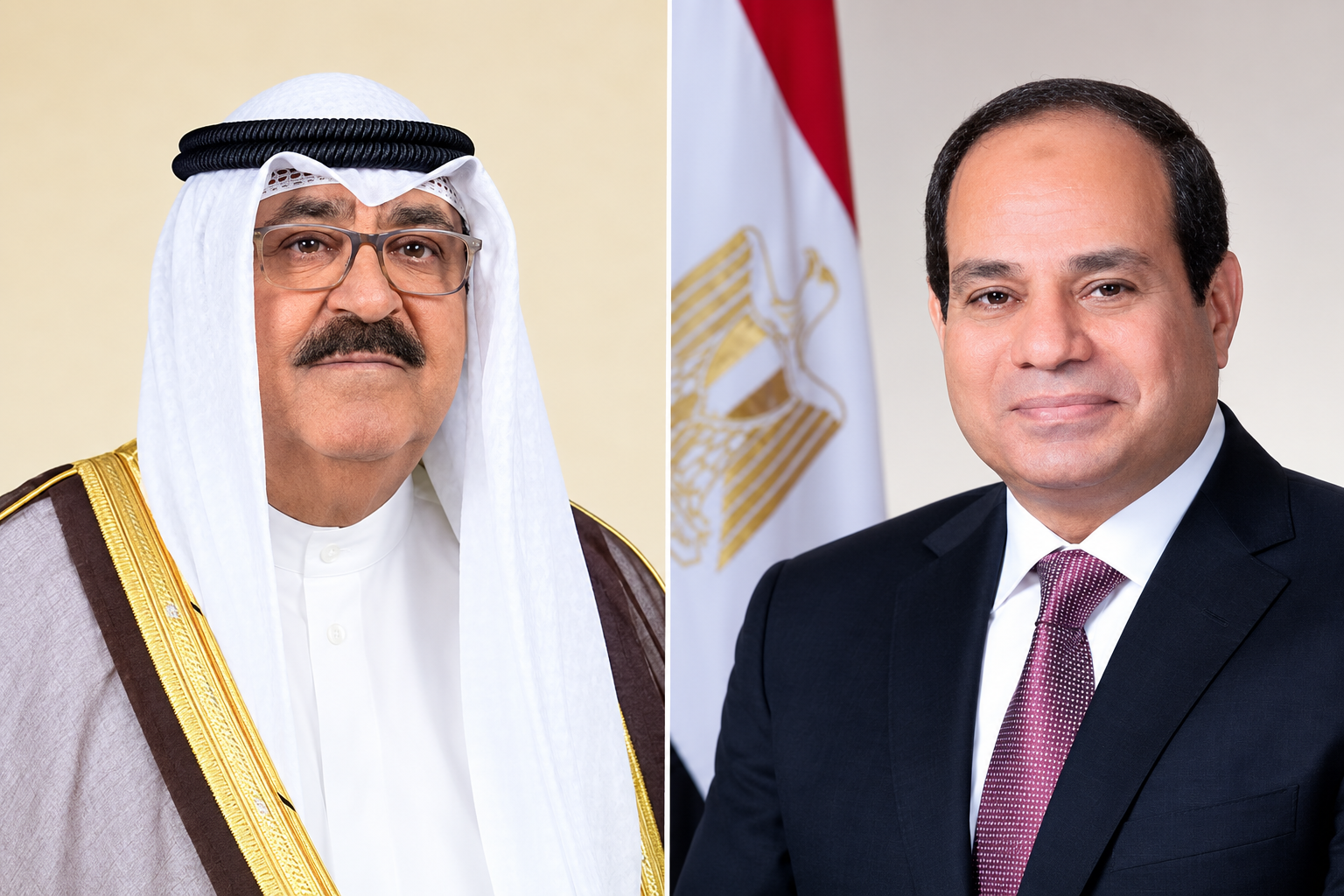 اتصال الرئيس السيسي وأمير الكويت يؤكد وحدة الصف العربي ورفض الاعتداءات على سيادة الكويت