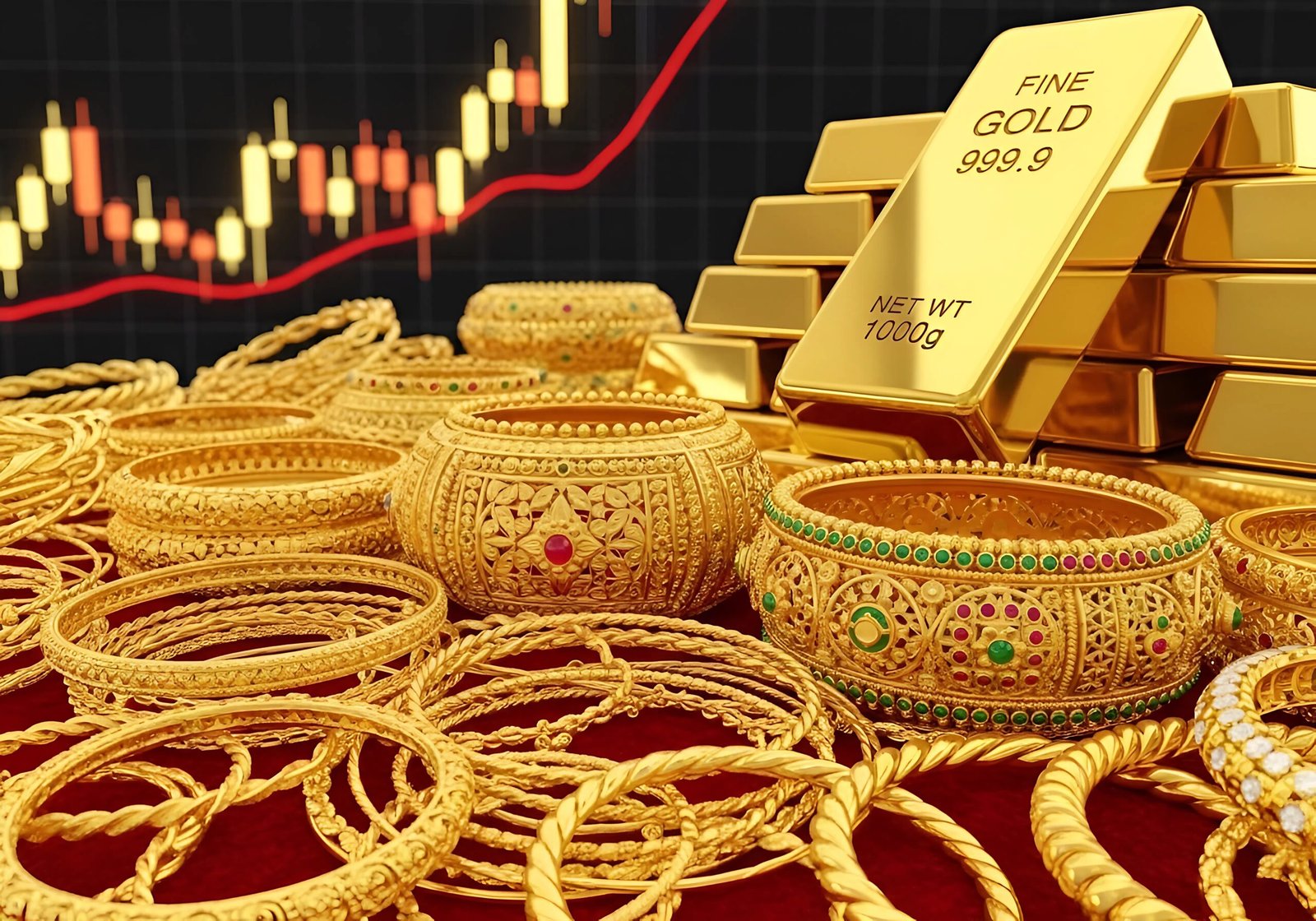 سعر الذهب اليوم الأحد في مصر.. عيار 21 يسجل 6330 جنيهًا والجنيه الذهب بـ50,640