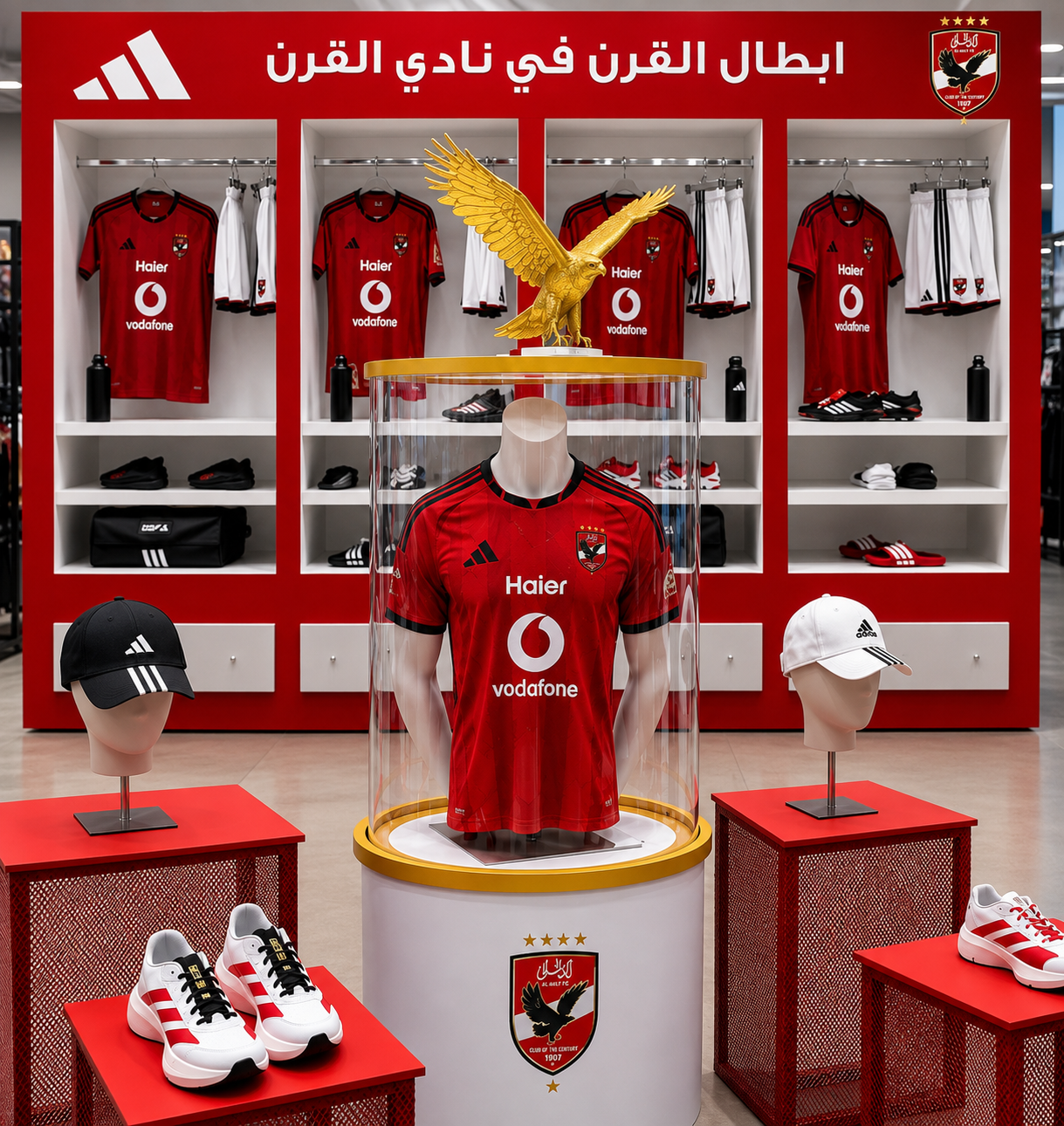 الأهلي يكشف عن القميص الأساسي للموسم الجديد في حفل خاص بأحد فروع أديداس