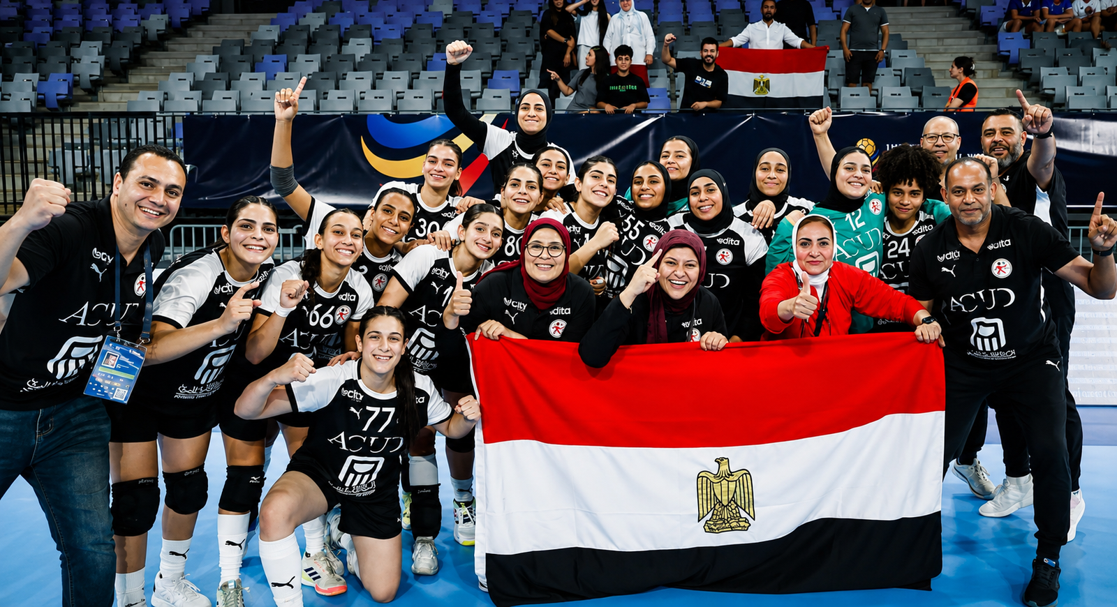 منتخب مصر للناشئات لكرة اليد يحقق إنجازًا تاريخيًا بالتأهل إلى ربع نهائي بطولة العالم لأول مرة بعد الفوز على الدنمارك 4 منتخب مصر للناشئات لكرة اليد يحقق إنجازًا تاريخيًا بالتأهل إلى ربع نهائي بطولة العالم لأول مرة بعد الفوز على الدنمارك