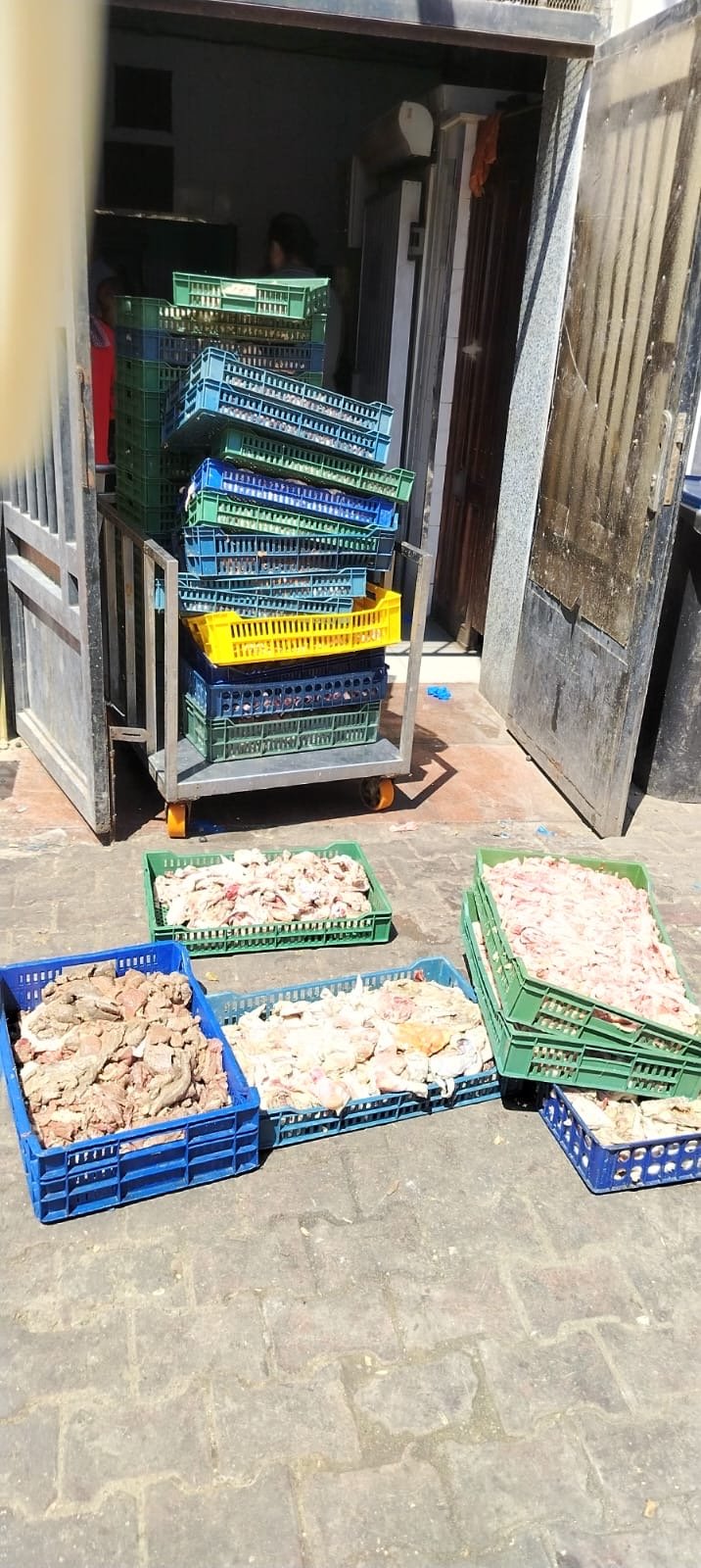 ضبط 1.450 طن لحوم ودواجن وتوابل غير صالحة للاستهلاك داخل منشأة مخالفة بالجمرك