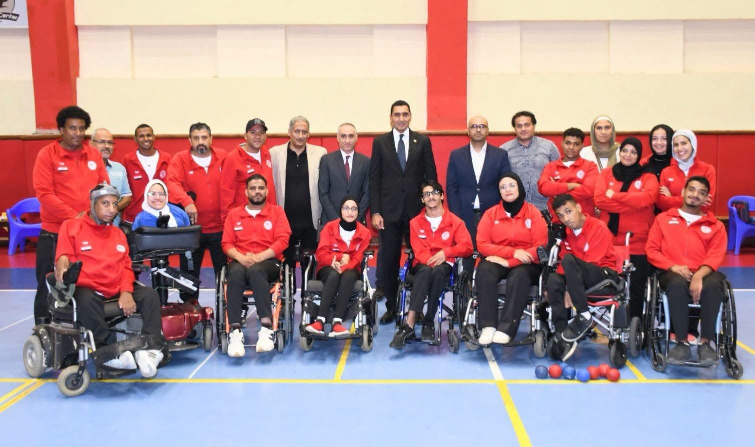 وزير الشباب والرياضة يتفقد المركز الأوليمبي ويلتقي منتخبات البوتشيا ورفع الأثقال وألعاب القوى البارالمبية