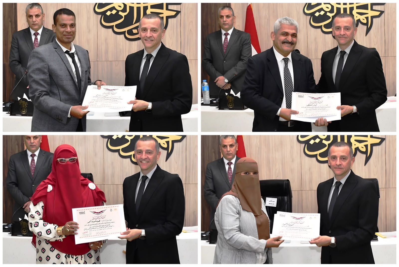 محافظ أسوان يكرم نماذج مشرفة من العاملين بالجهاز التنفيذي تقديرًا لجهودهم في خدمة المواطنين