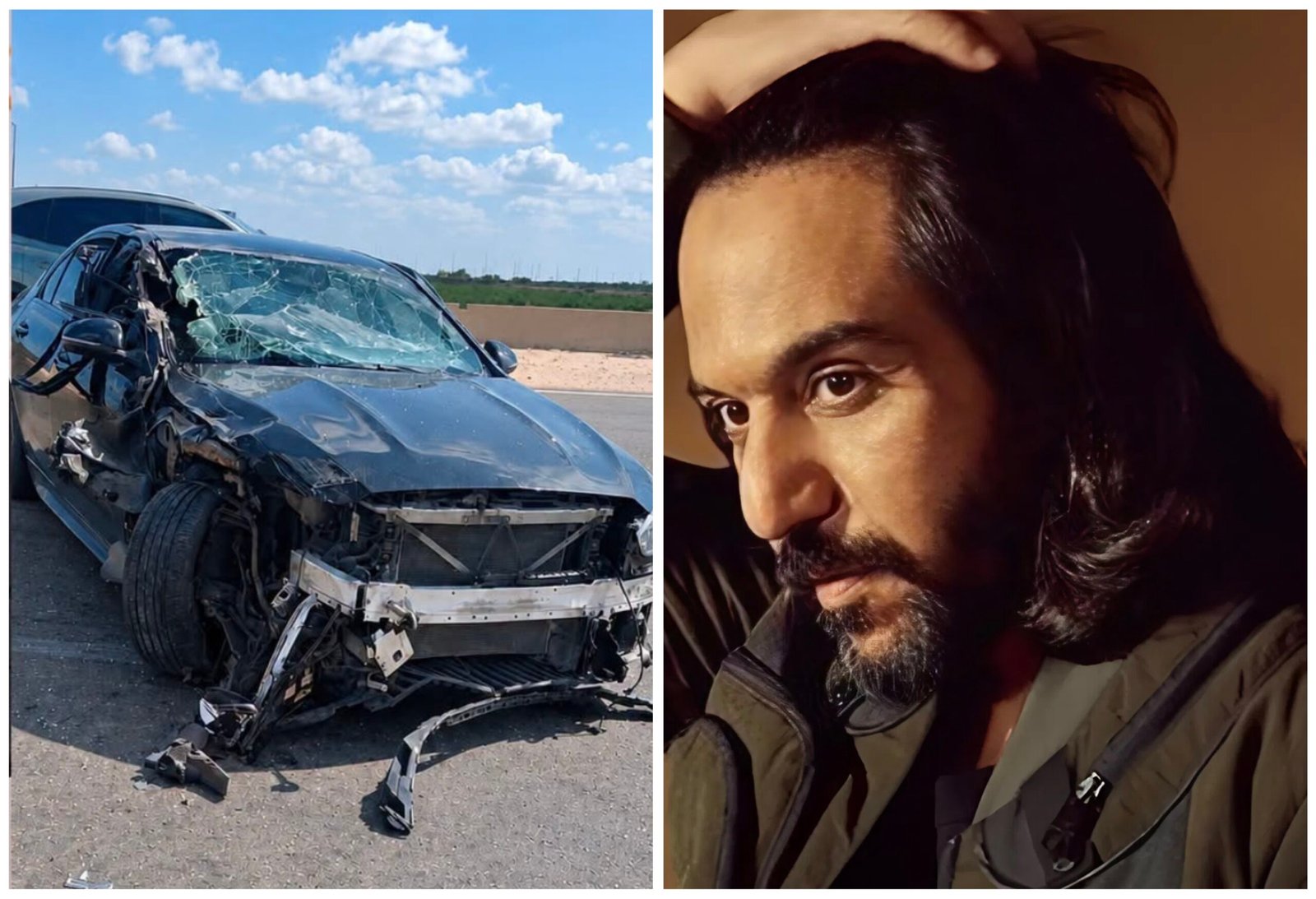 حادث بهاء سلطان.. تحطم سيارته على طريق وادي النطرون وتفاصيل حالته الصحية