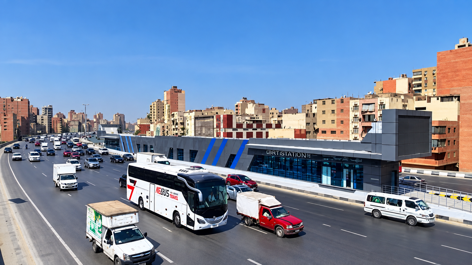 بدء تشغيل المرحلة الثانية من الأتوبيس الترددي BRT غدًا السبت من العين السخنة حتى صن كابيتال
