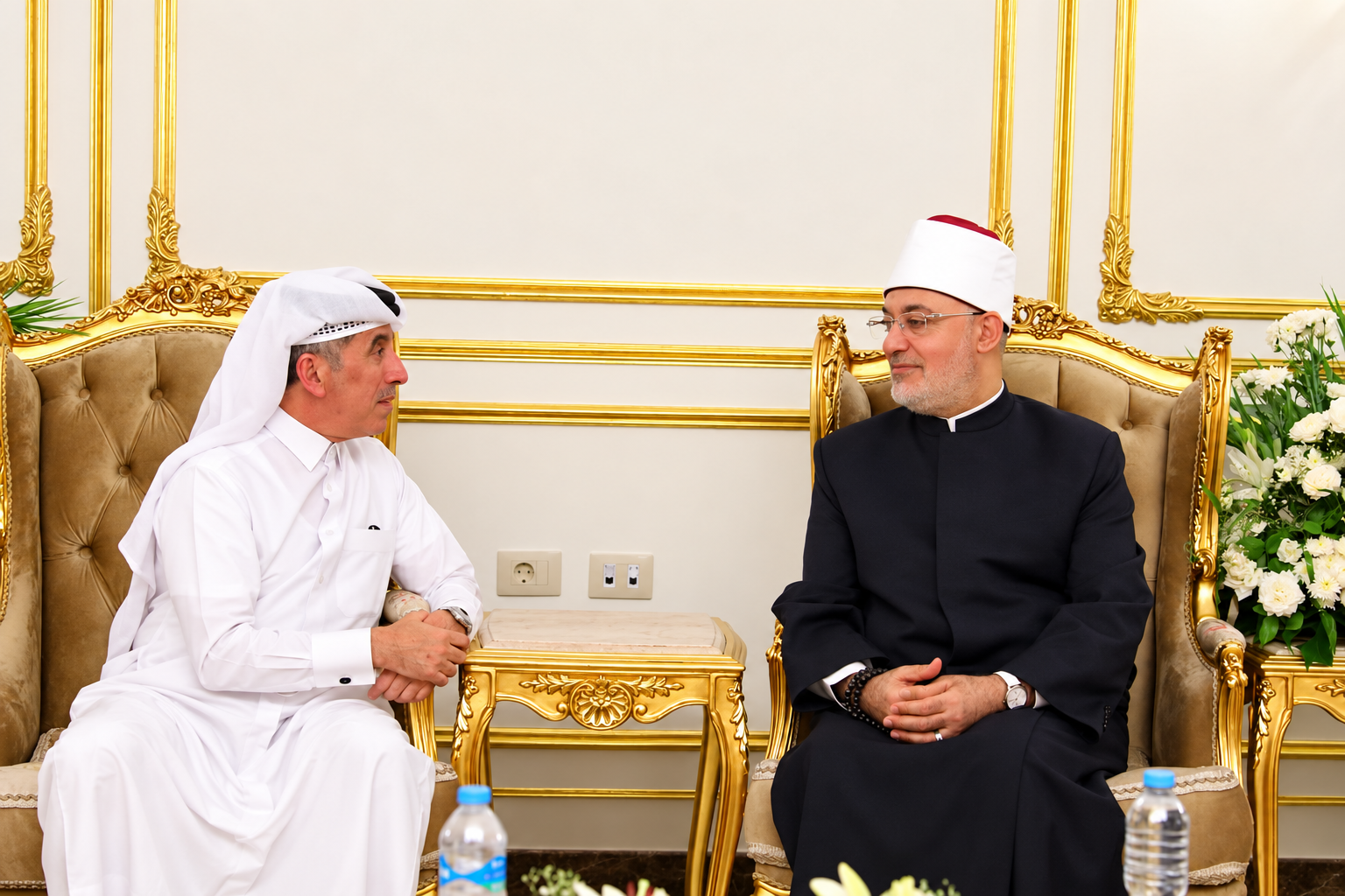 مفتي الجمهورية يبحث مع رئيس مركز الدوحة الدولي لحوار الأديان آفاق التعاون المشترك