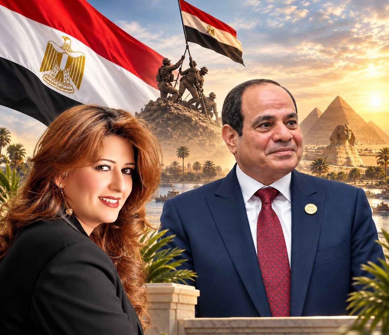دعاء نصر تهنئ الرئيس عبد الفتاح السيسي والشعب المصري بذكرى انتصارات حرب أكتوبر المجيدة