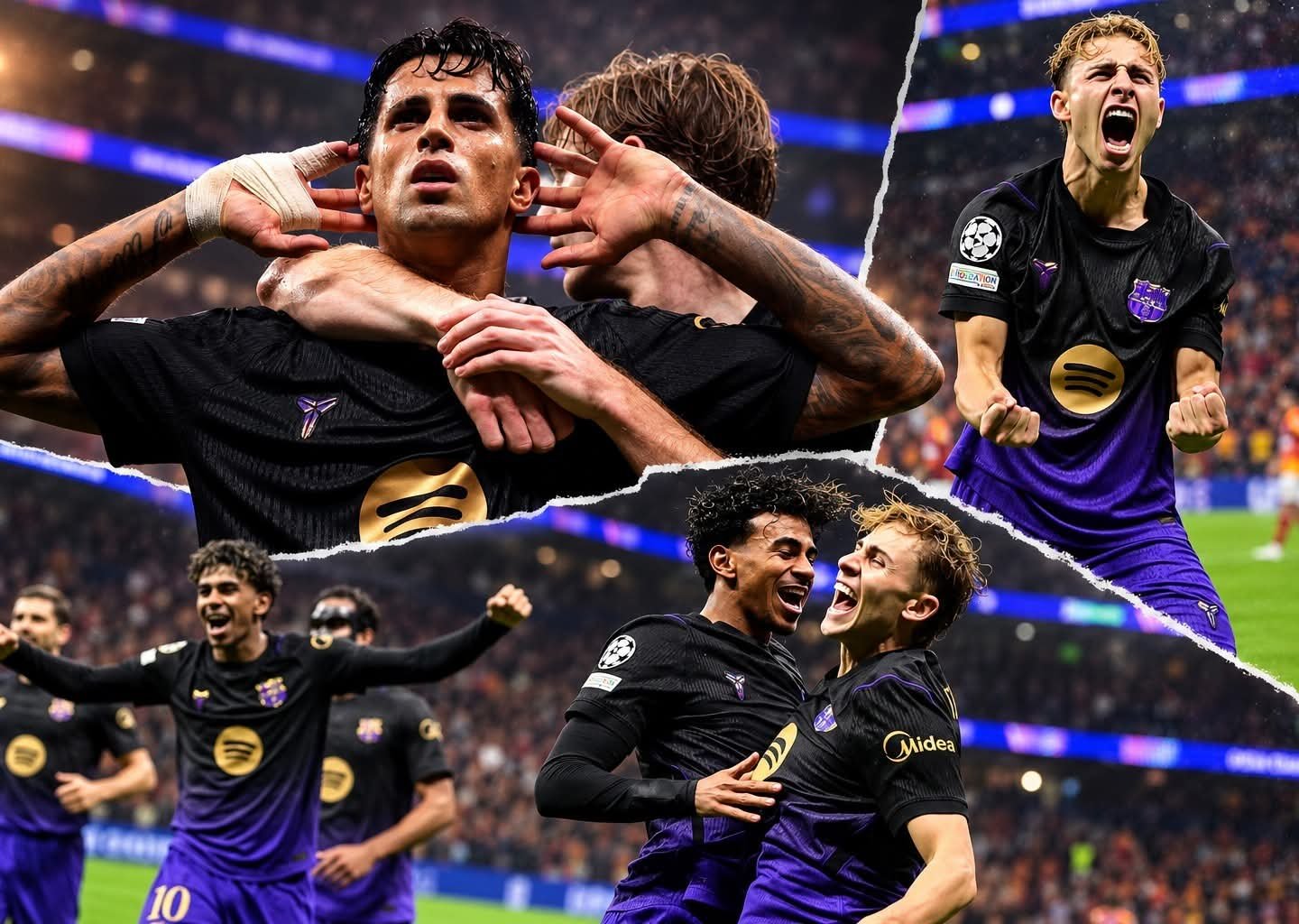 برشلونة يقلب الطاولة على جالاتا سراي ويفوز 4-1 في قلب تركيا بدوري أبطال أوروبا