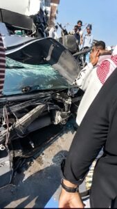 حادث طريق السنبلاوين المنصورة أمام قرية الزريقي.. مصرع شخص وإصابة 5 في تصادم ميكروباص وتريلا