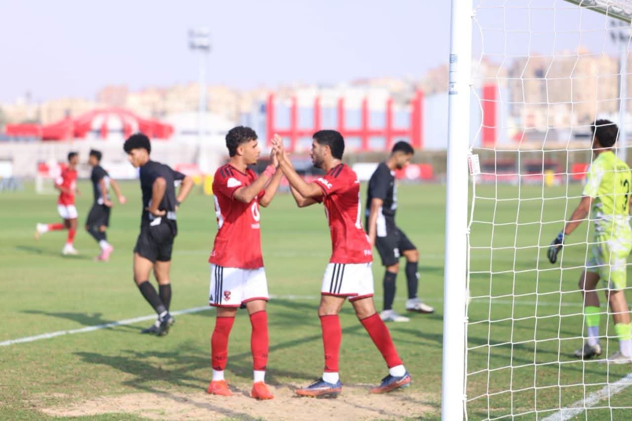 أحمد الشيخ يقود الأهلي للتقدم أمام البنك الأهلي بهدف رائع في دوري الجمهورية للشباب مواليد 2007
