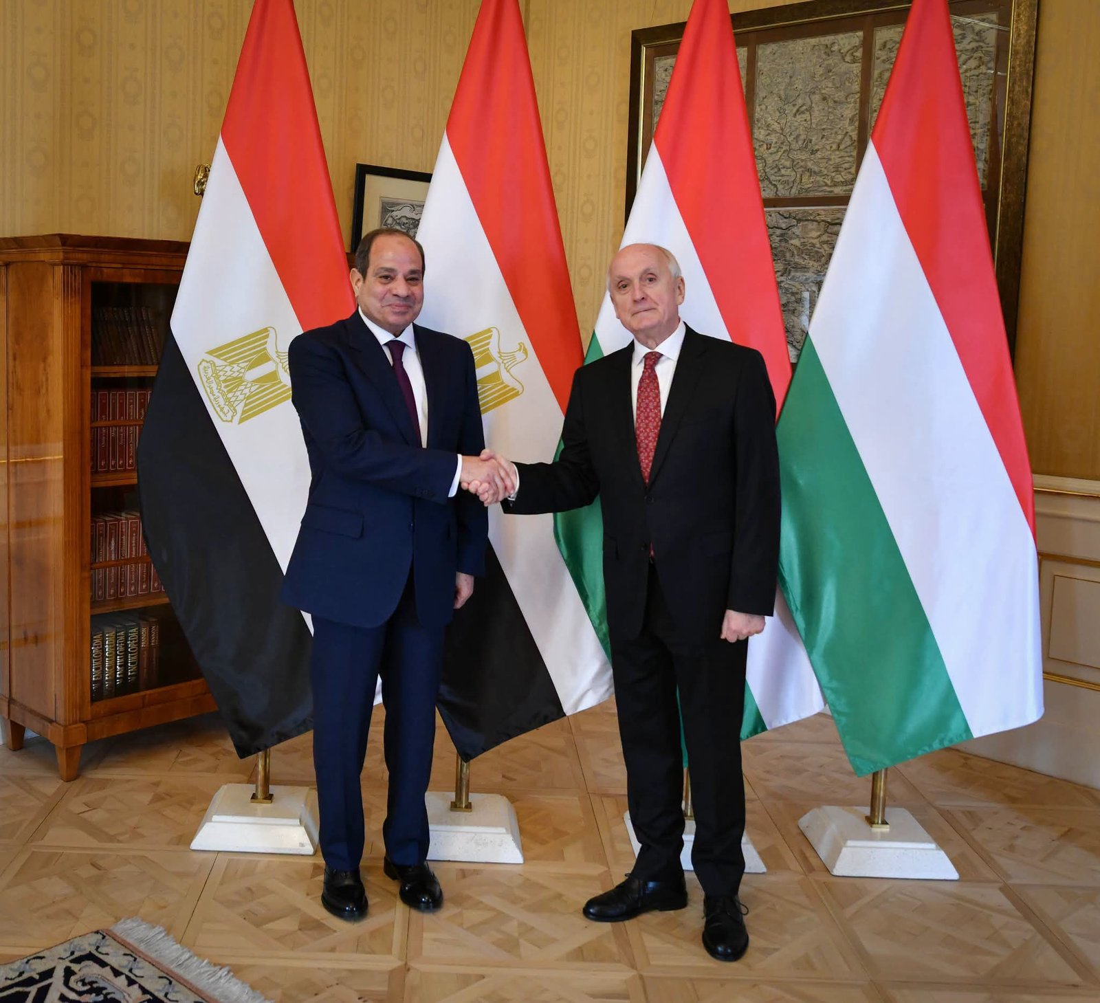 السيسي يلتقي الرئيس المجري في بودابست.. مباحثات لتعزيز الشراكة الاستراتيجية والتعاون في السكك الحديدية والاستثمار