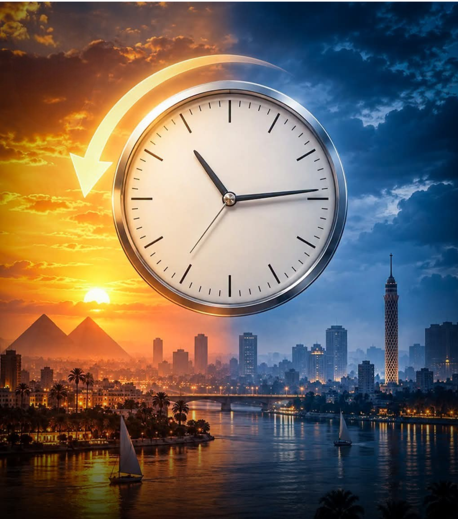التوقيت الشتوي في مصر 2026.. موعد تأخير الساعة 60 دقيقة وعودة العمل بالتوقيت الشتوي رسميًا