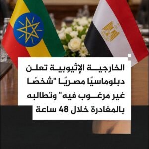 طرد دبلوماسي مصري من إثيوبيا.. أحمد محرم أحمد سليمان شخصًا غير مرغوب فيه ومهلة 48 ساعة للمغادرة