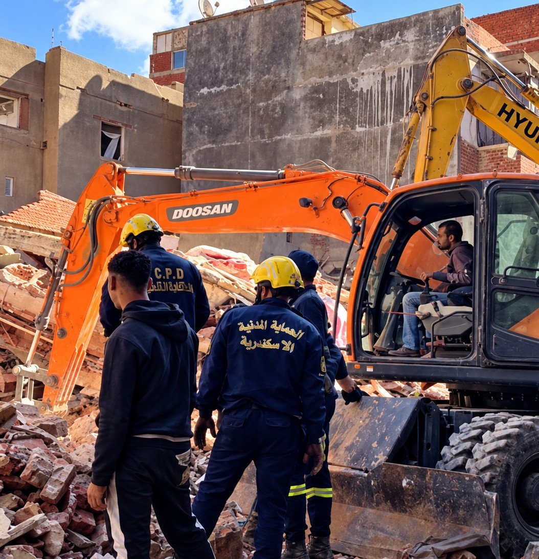 الحماية المدنية تواصل البحث عن 3 مفقودين أسفل أنقاض العقار المنهار بشارع الترعة المردومة بالإسكندرية 4 الحماية المدنية تواصل البحث عن 3 مفقودين أسفل أنقاض العقار المنهار بشارع الترعة المردومة بالإسكندرية
